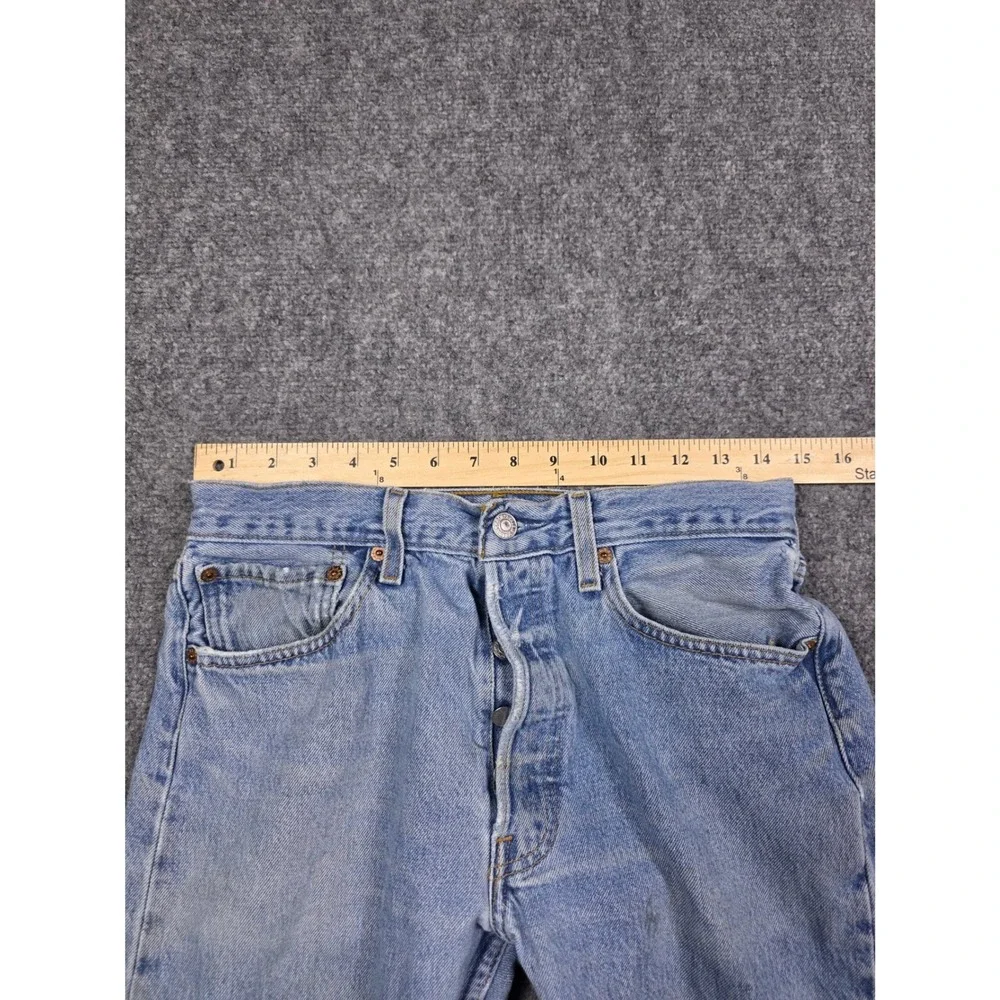 Y2K Levis 501 Jeans Mens 31X30 Light Wash Straight Leg Denim Button Fly